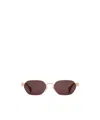 Gucci Gg Logo Metal Cat-eye Sunglasses In Pink