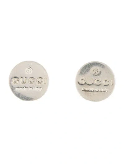 Pre-owned Gucci Round Trademark Stud Earrings In Multi