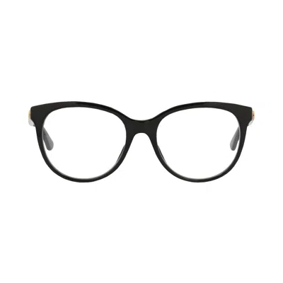 Pre-owned Gucci Round-frame Acetate Optical Frames 'black/multicolorcolor/transparent' | Women's Size Onesize