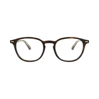 Pre-owned Gucci Round-frame Acetate Optical Frames 'havana/transparent' | Brown | Men's Size Onesize