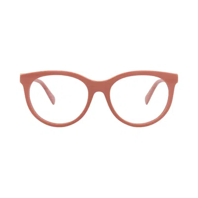 Pre-owned Gucci Round-frame Acetate Optical Frames 'pink/transparent' | Women's Size Onesize