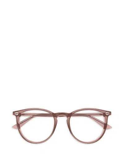 Gucci Round-frame Glasses In Brown