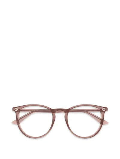 Gucci Round-frame Glasses In Brown