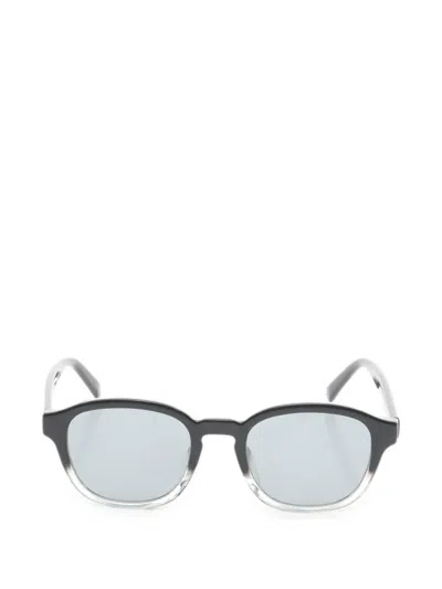 Pre-owned Gucci Round-frame Logo-detail Sunglasses In Black