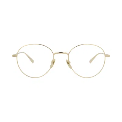 Pre-owned Gucci Round-frame Metal Optical Frames 'gold/transparent' | Men's Size Onesize