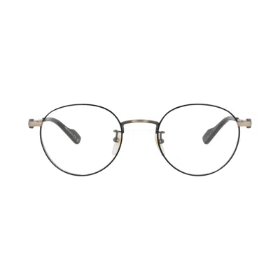 Pre-owned Gucci Round-frame Metal Optical Frames 'gold/transparent' | Women's Size Onesize