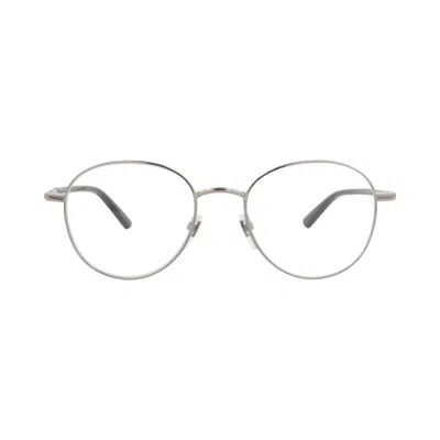 Pre-owned Gucci Round-frame Metal Optical Frames 'ruthenium Black Transparent' | Men's Size Onesize