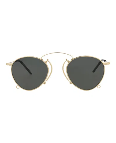 Pre-owned Gucci Roundframe Metal Sunglasses/30011714002) In Gold/grey (gg1034s
