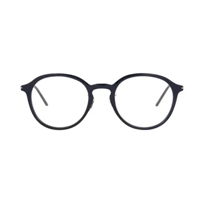 Pre-owned Gucci Round-frame Recycled Acetate Optical Frames 'blue/silver/transparent' | Men's Size Onesize