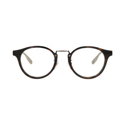 Pre-owned Gucci Round-frame Recycled Acetate Optical Frames 'havana/gold/transparent' | Brown | Men's Size One