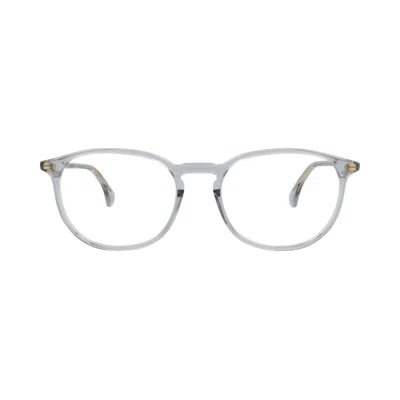 Pre-owned Gucci Round-frame Recycled Acetate Optical Frames 'light Blue/transparent' | Men's Size Onesize