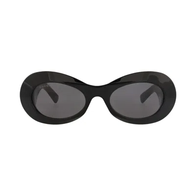 Pre-owned Gucci Round-frame Recycled Acetate Sunglasses 'black/grey' | Women's Size Onesize
