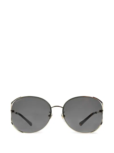 Gucci Round-frame Sunglasses In Gold
