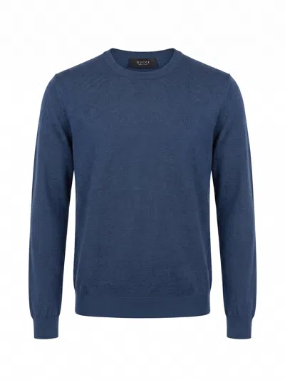 Gucci Roundneck Sweater In Blue