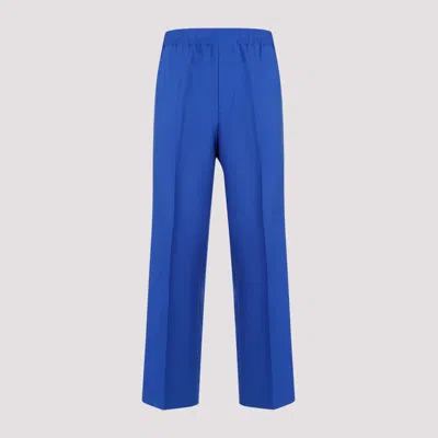 GUCCI ROYAL BLUE STRAIGHT COTTON PANTS