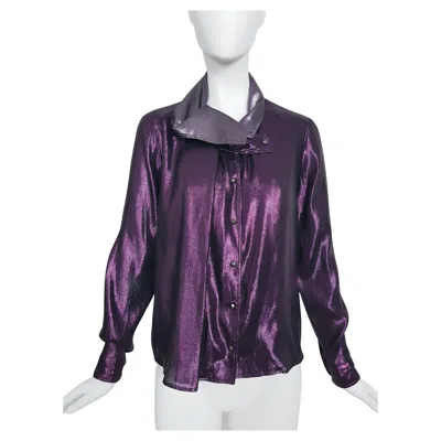 Pre-owned Gucci Rtw Fw 2009 Silk Lurex Shirt In Black