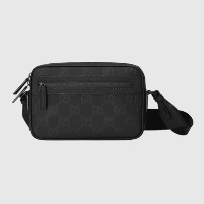 Gucci Rubber-effect Small Crossbody Bag In Black
