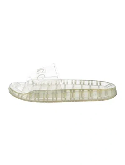 Pre-owned Gucci Rubber Flip Flops W/ Tags In Transparent