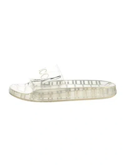 Pre-owned Gucci Rubber Flip Flops In White