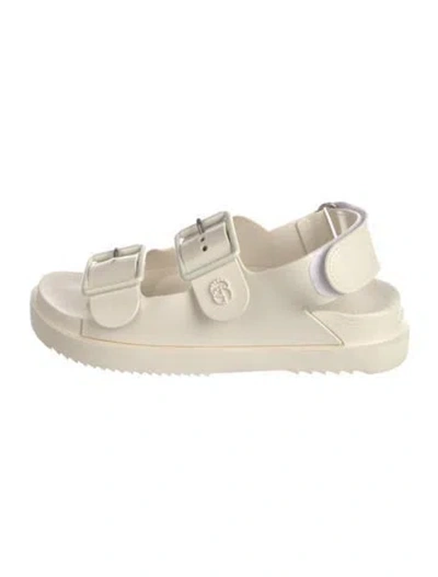 Pre-owned Gucci Rubber Gladiator Sandals In Neutral