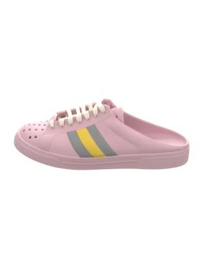 Pre-owned Gucci Rubber Mules In Pink