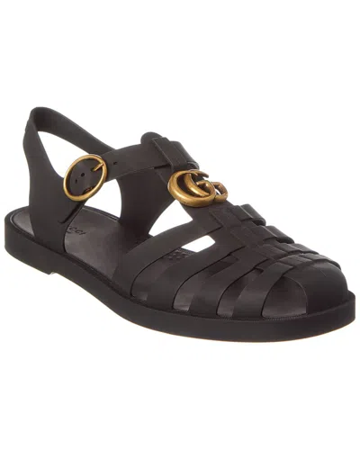 Gucci Rubber Sandal In Black