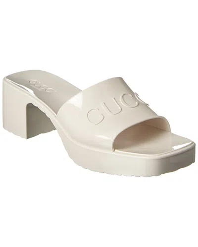 Gucci Rubber Slide In White