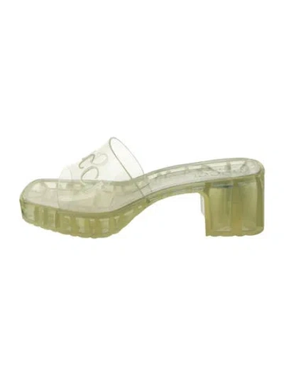 Pre-owned Gucci Rubber Slides In Transparent