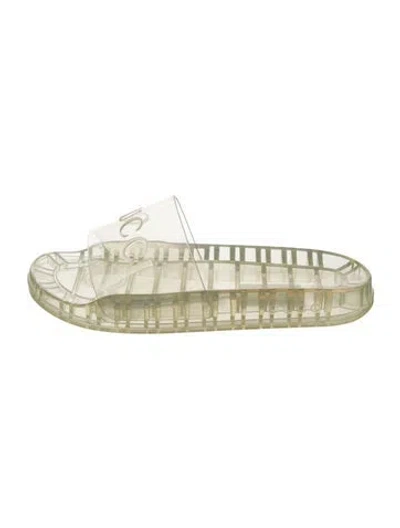 Pre-owned Gucci Rubber Slides In Transparent