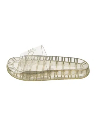 Pre-owned Gucci Rubber Slides In Transparent