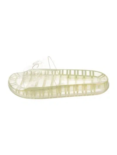 Pre-owned Gucci Rubber Slides In Transparent