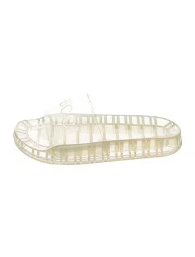 Pre-owned Gucci Rubber Slides In Transparent