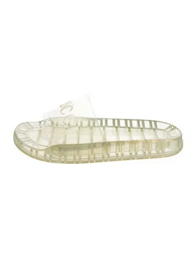 Pre-owned Gucci Rubber Slides In Transparent