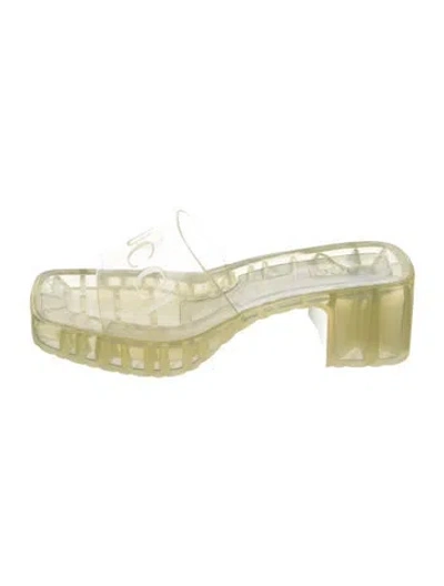 Pre-owned Gucci Rubber Slides In Transparent