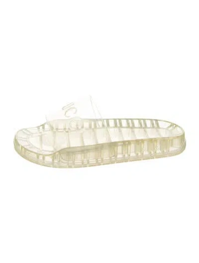 Pre-owned Gucci Rubber Slides In Transparent