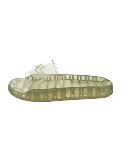 Pre-owned Gucci Rubber Slides In Transparent
