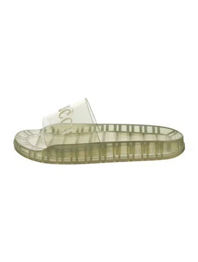 Pre-owned Gucci Rubber Slides In Transparent