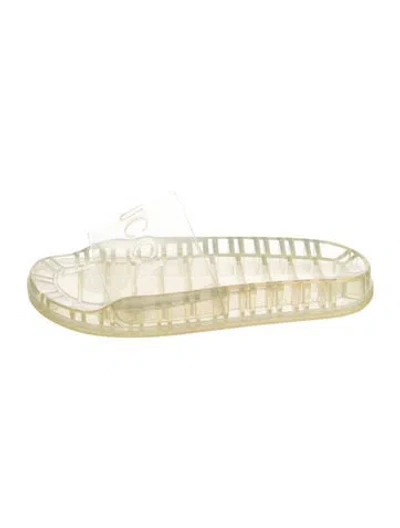 Pre-owned Gucci Rubber Slides In Transparent