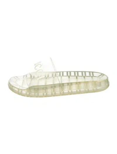 Pre-owned Gucci Rubber Slides In Transparent