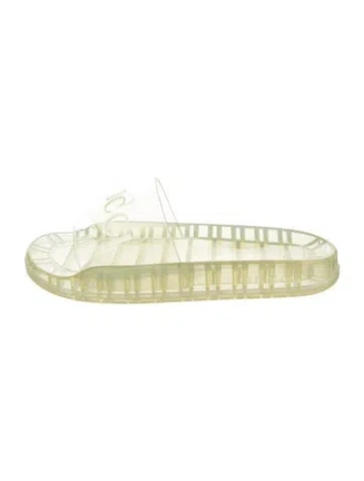Pre-owned Gucci Rubber Slides In Transparent