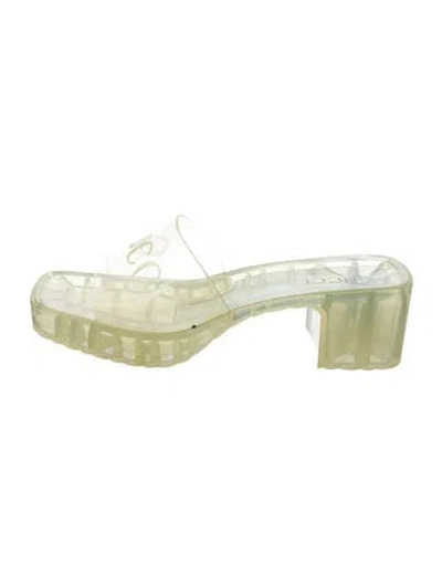 Pre-owned Gucci Rubber Slides In Transparent