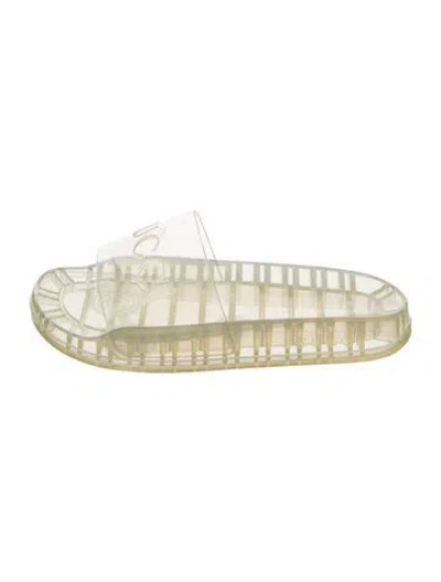 Pre-owned Gucci Rubber Slides In Transparent