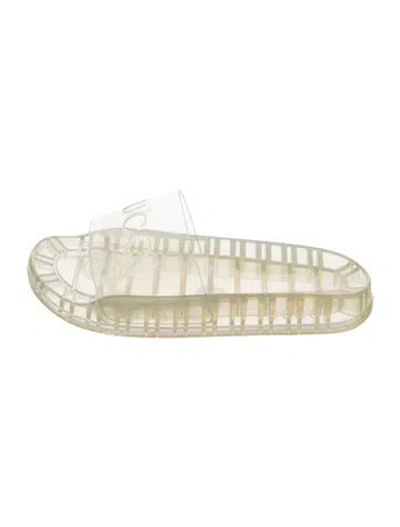 Pre-owned Gucci Rubber Slides In Transparent