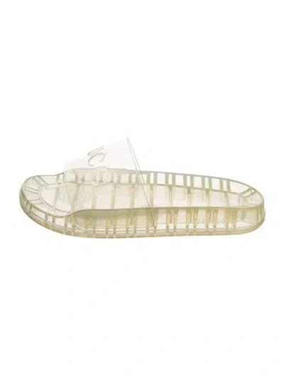 Pre-owned Gucci Rubber Slides In Transparent