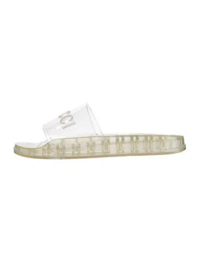 Pre-owned Gucci Rubber Slides W/ Tags