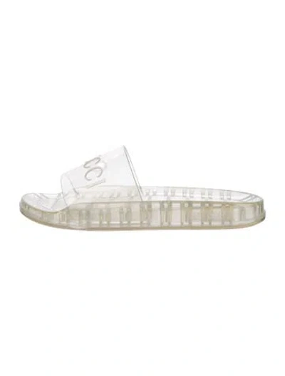 Pre-owned Gucci Rubber Slides W/ Tags In Transparent