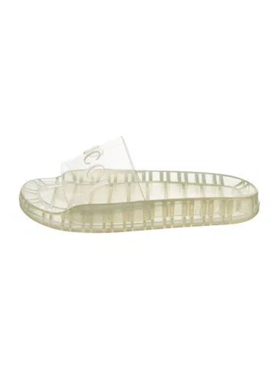Pre-owned Gucci Rubber Slides W/ Tags In Transparent