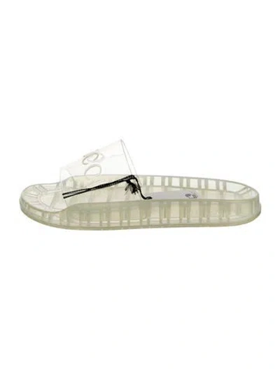 Pre-owned Gucci Rubber Slides W/ Tags In Transparent