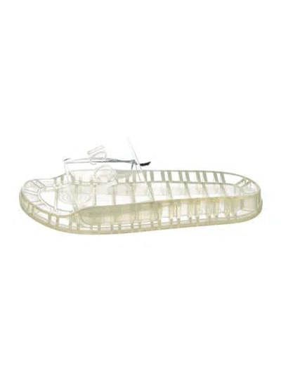Pre-owned Gucci Rubber Slides W/ Tags In Transparent