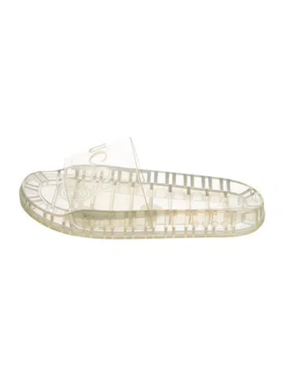 Pre-owned Gucci Rubber Slides W/ Tags In Transparent